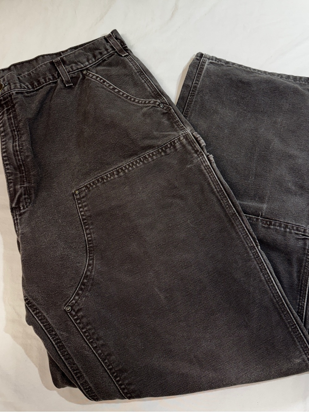 Vintage Carhartt Double Knee Work Pants Men's  Brown Distressed B136 DKB 42x34